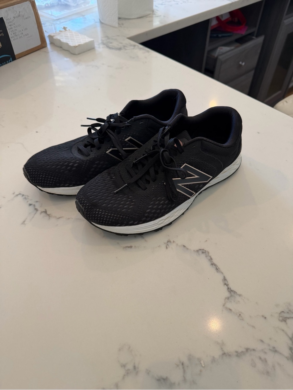 New Balance Kids Black and White Running Sneakers